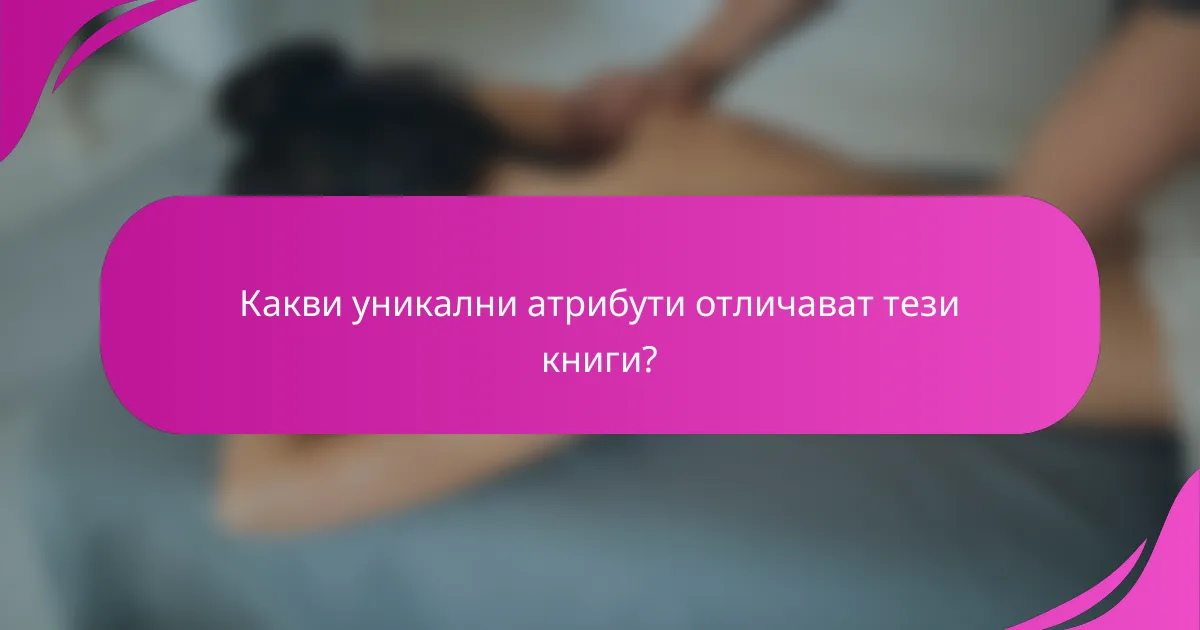 Какви уникални атрибути отличават тези книги?